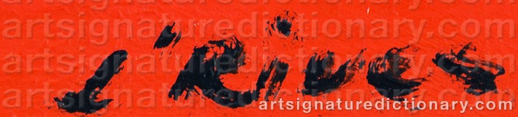 Authentic signature by Leida RIVES-ELFVÉN on Painting/Watercolour artwork