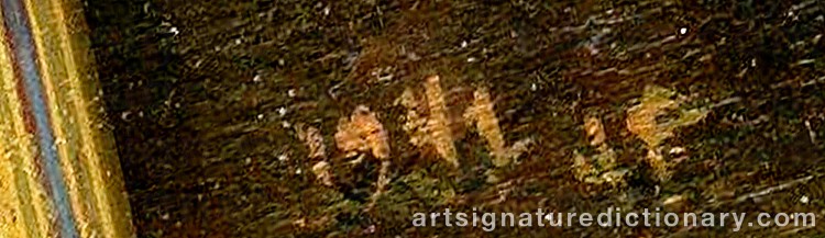 Authentic signature by James W. PORTER on Painting/Watercolour artwork