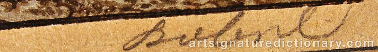Authentic signature by Franz Innocenz KOBELL on  artwork