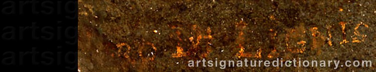 Authentic signature by Pietro De LIGNIS on  artwork