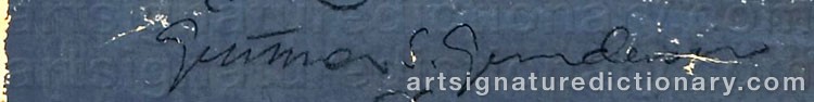 Authentic signature by Gunnar S. GUNDERSEN on  artwork