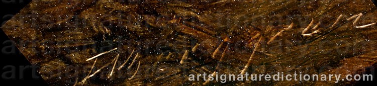 Authentic signature by Tage BERGGREN on  artwork