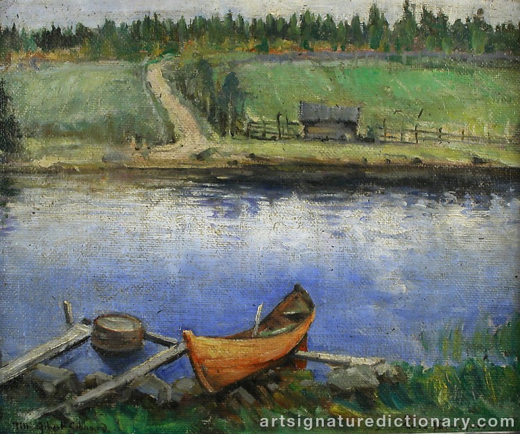 Close-up details showing Eero JÄRNEFELT signature forgery characteristics