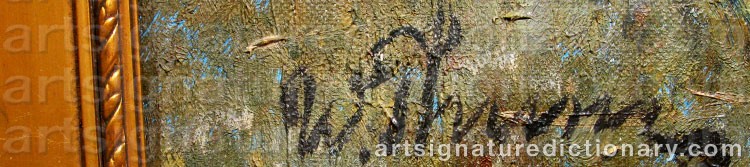 Authentic signature by W. THUM on  artwork