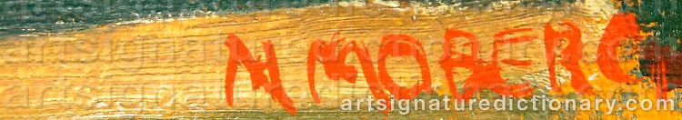 Signature by Maurice MOBERG