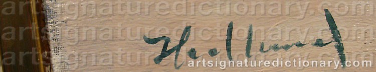 Authentic signature by Börje HEDLUND on artwork