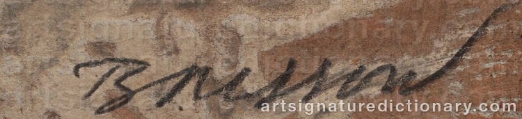 Authentic signature by Pierre Marie BRISSON on Drawing/Graphic/Print artwork
