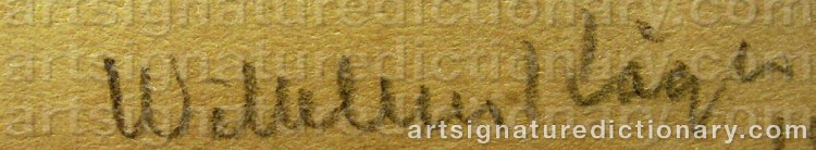 Signature by Wilhelm KÅGE