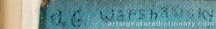 Authentic signature by Abel George WARSHAWSKY on Painting/Watercolour artwork