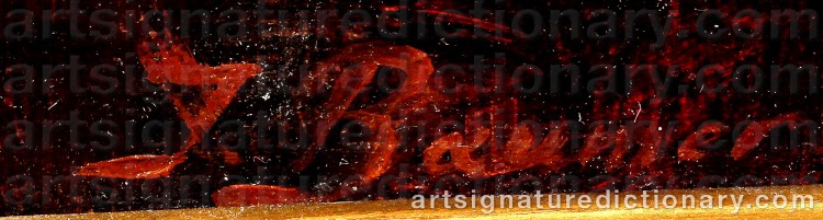 Authentic signature by Johan Ernst BÄUMER on Painting/Watercolour artwork