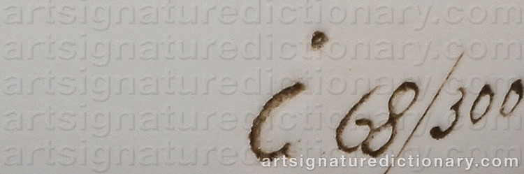 Authentic signature by Åsa LINDSJÖ on  artwork