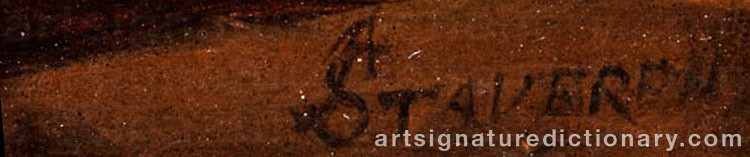 Authentic signature by Jan Adriaensz Van STAVEREN on  artwork
