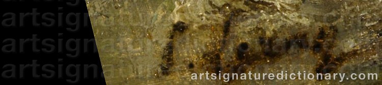 Authentic signature by Prudent Louis LERAY on  artwork