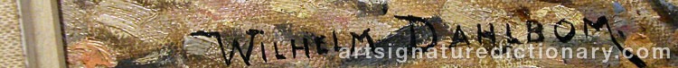 Signature by Wilhelm DAHLBOM