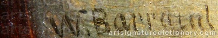 Authentic signature by William BARRAUD on  artwork