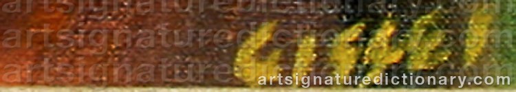 Authentic signature by Mogens GISSEL on  artwork