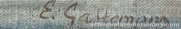 Authentic signature by Emile GASTEMANS on  artwork