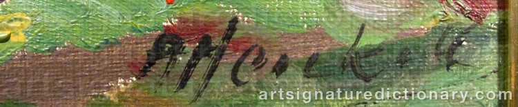 Forged signature of Arthur HEICKELL