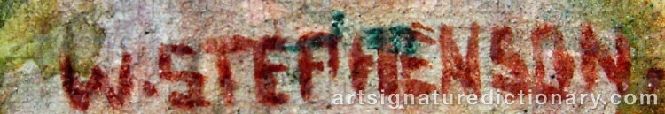 Authentic signature by Willie STEPHENSON on  artwork