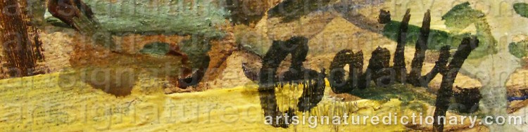 Authentic signature by BAILLY on  artwork