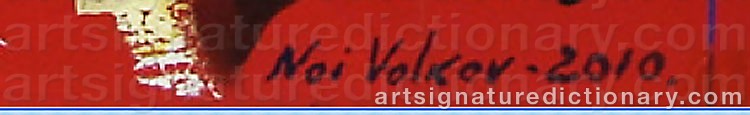 Authentic signature by Noi VOLKOV on  artwork