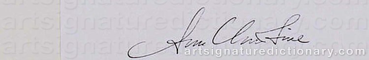 Authentic signature by Ann Christine EEK on  artwork