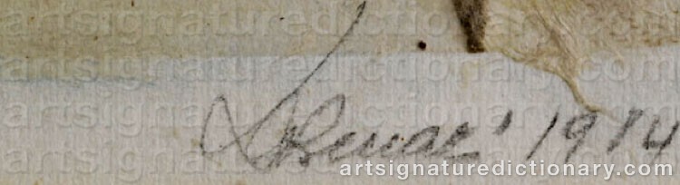 Authentic signature by Davide BENATI on  artwork