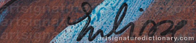Authentic signature by Vincenzo EULISSE on  artwork