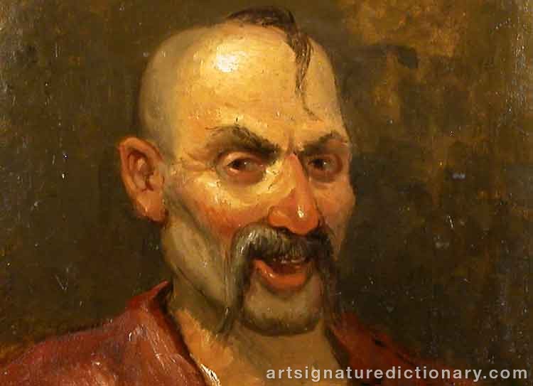 Close-up details showing Ilya Efimovich REPIN signature forgery characteristics