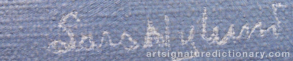 Authentic signature by Lars NYLUND on  artwork