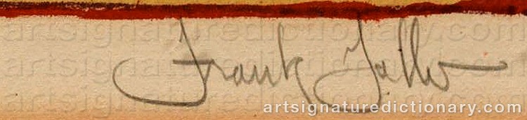 Authentic signature by Frank GALLO on Drawing/Graphic/Print artwork