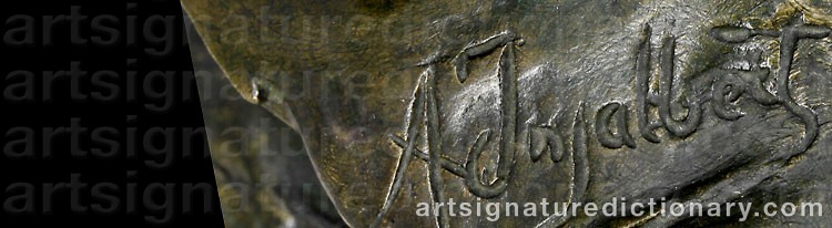 Authentic signature by Jean-Antoine INJALBERT on  artwork