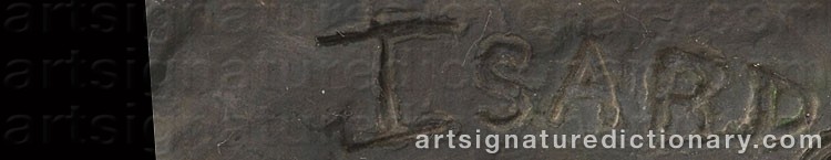 Authentic signature by Laurence ISARD on Sculpture artwork