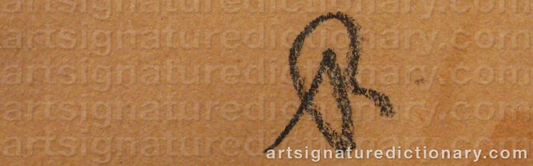 Authentic signature by Aurél BERNATH on artwork