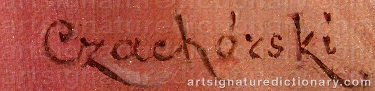 Authentic signature by Wladyslaw CZACHORSKI on Painting/Watercolour artwork