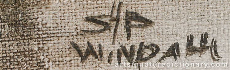 Authentic signature by Stefan WINDAHL on  artwork