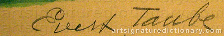 Signature by Evert TAUBE