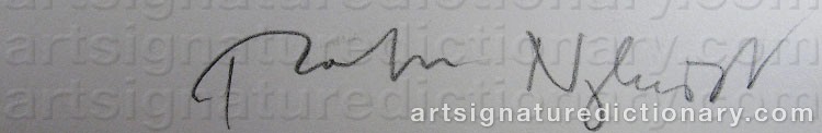 Authentic signature by Ralph NYKVIST on artwork