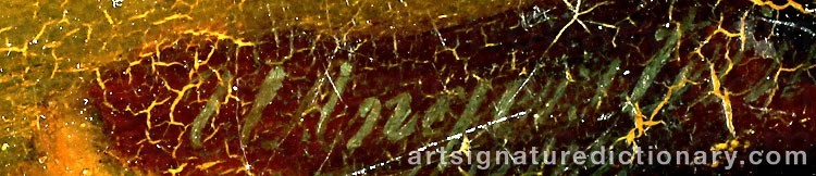 Authentic signature by Uno ANGERSTEIN on  artwork