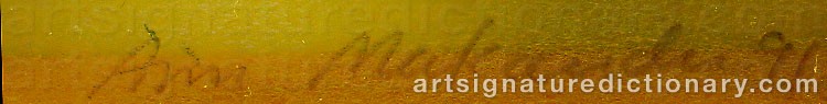 Authentic signature by Ann MAKANDER on artwork
