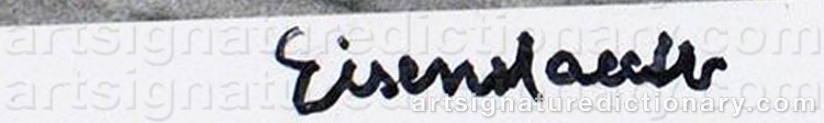 Authentic signature by Alfred EISENSTAEDT on artwork