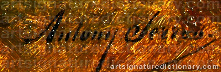 Authentic signature by Antony SERRES on Painting/Watercolour artwork