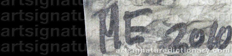 Authentic signature by Magnus EK on artwork