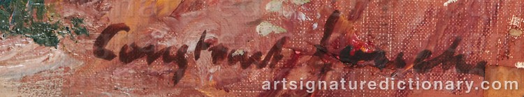 Authentic signature by Constant LOUCHE on Painting/Watercolour artwork