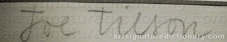 Signature by Joe TILSON