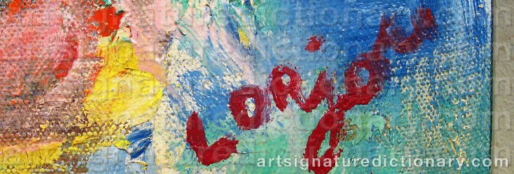 Authentic signature by Bernard LORJOU on Painting/Watercolour artwork