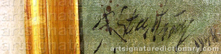 Authentic signature by Roland STENSTRÖM on  artwork