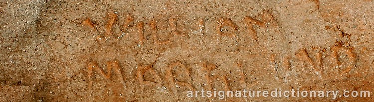 Authentic signature by William MARKLUND on  artwork