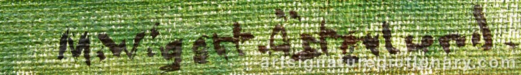 Authentic signature by Mathilde WIGERT-ÖSTERLUND on artwork