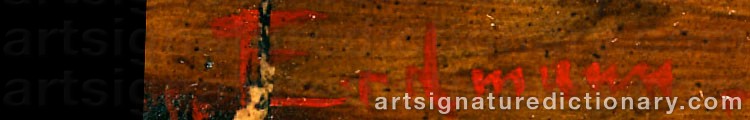 Authentic signature by Otto Wilhelm Eduard ERDMANN on Painting/Watercolour artwork